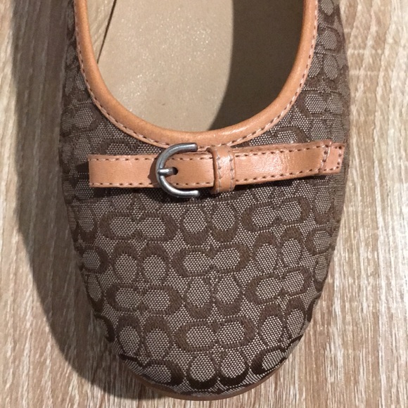 Coach crystal monogram flats. USED. Womens size 9.0. - Picture 2 of 10